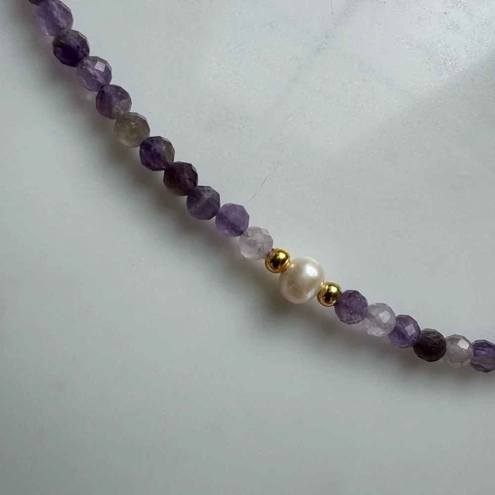 NWOT Tuckernuck Amethyst and Pearl Necklace